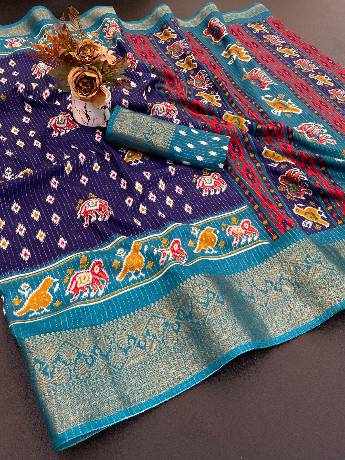 Designer Freehand Saree