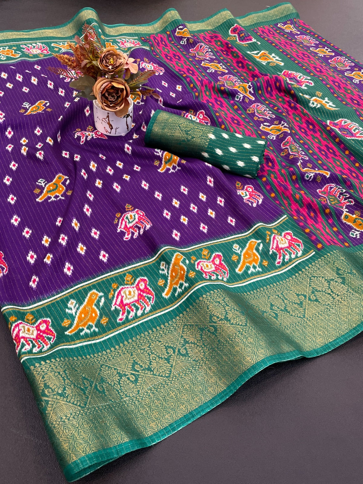 Designer Freehand Saree