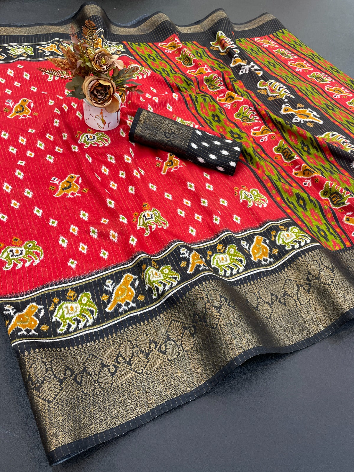 Designer Freehand Saree