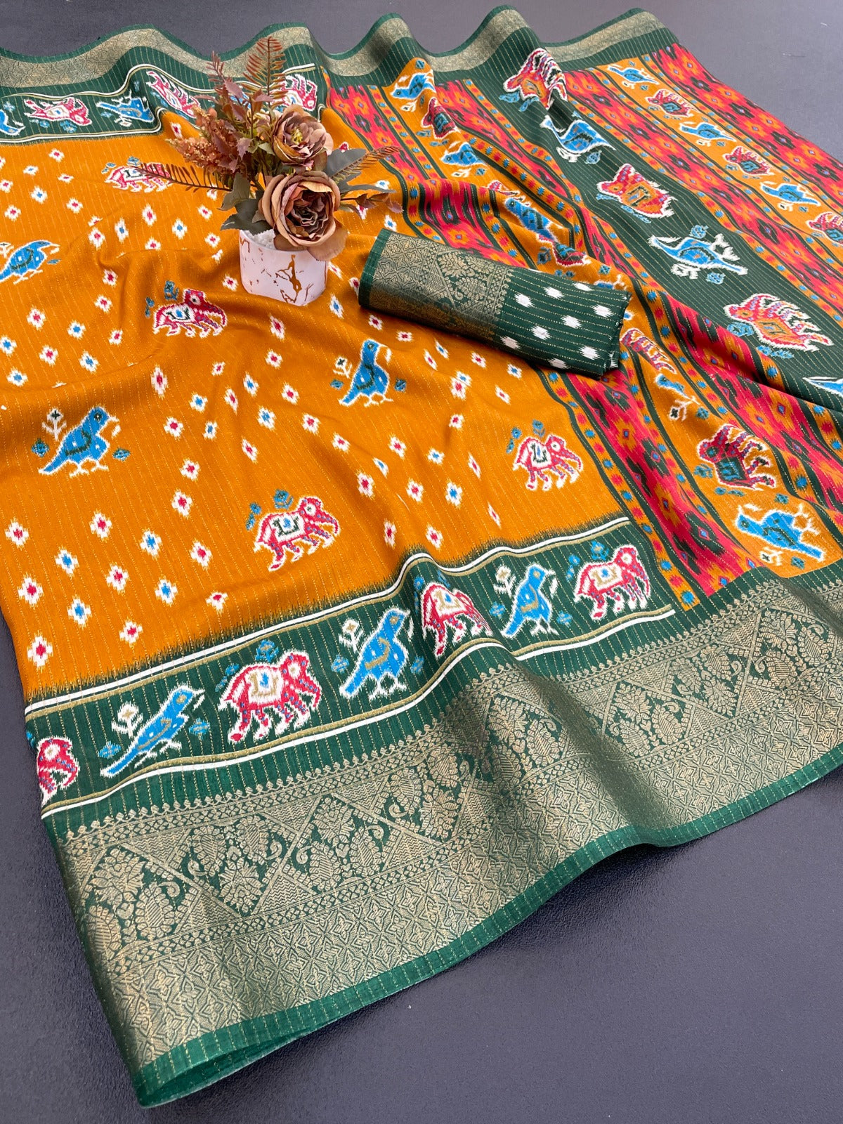 Designer Freehand Saree