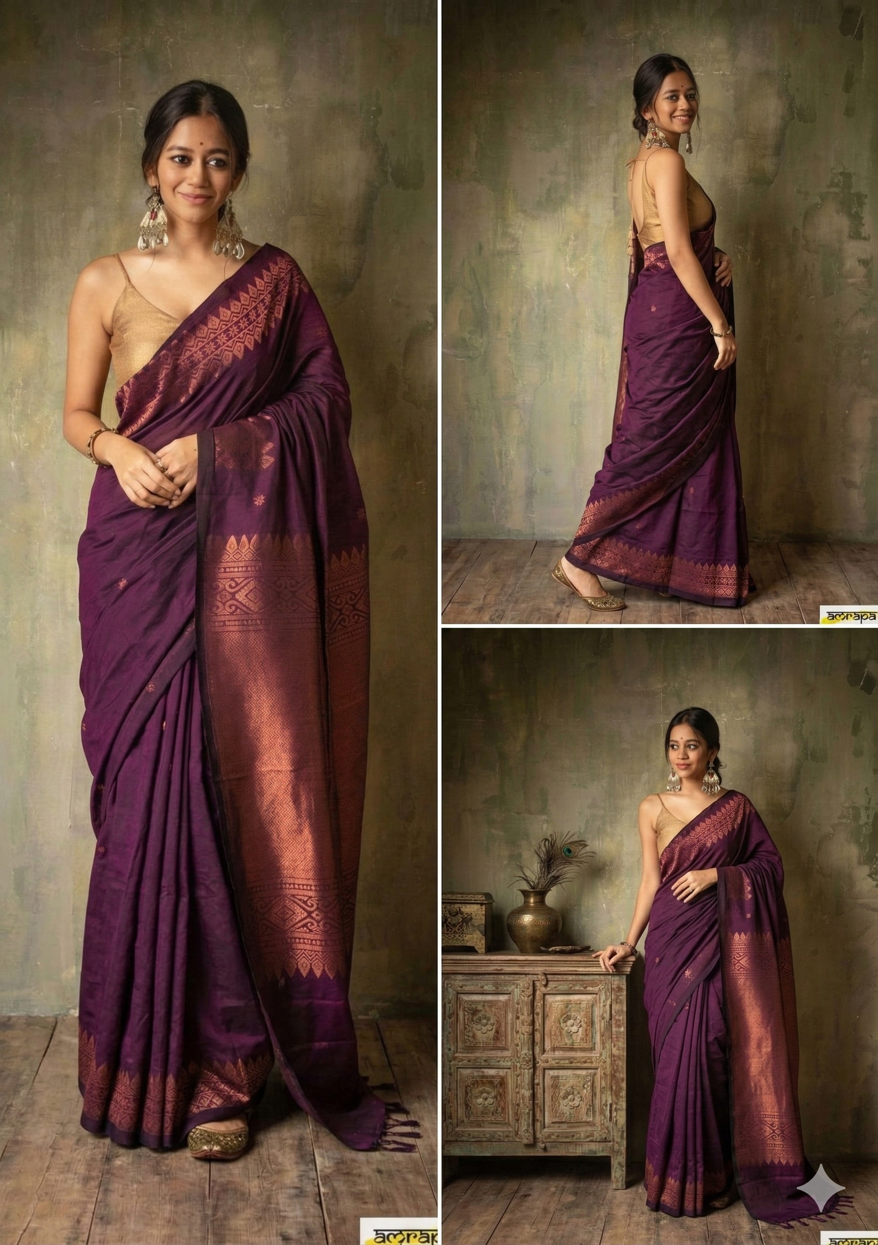 jacquard work  silk saree