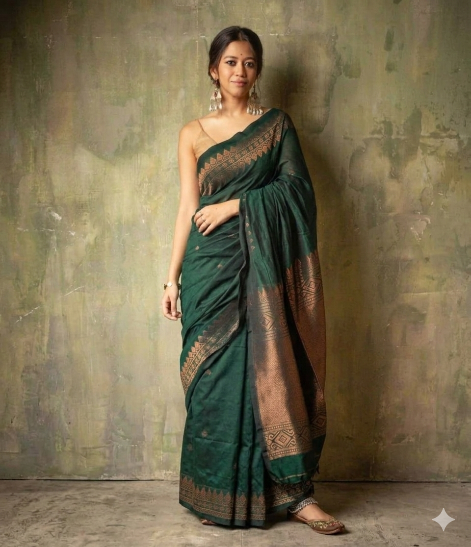 jacquard work  silk saree