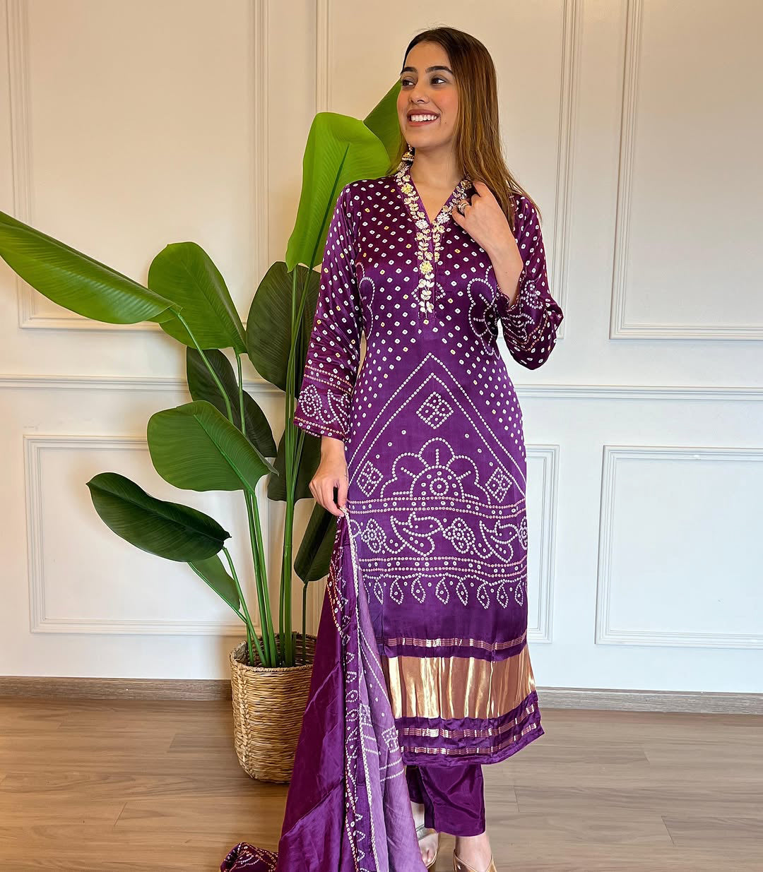 purple lagadi patta traditional outfit