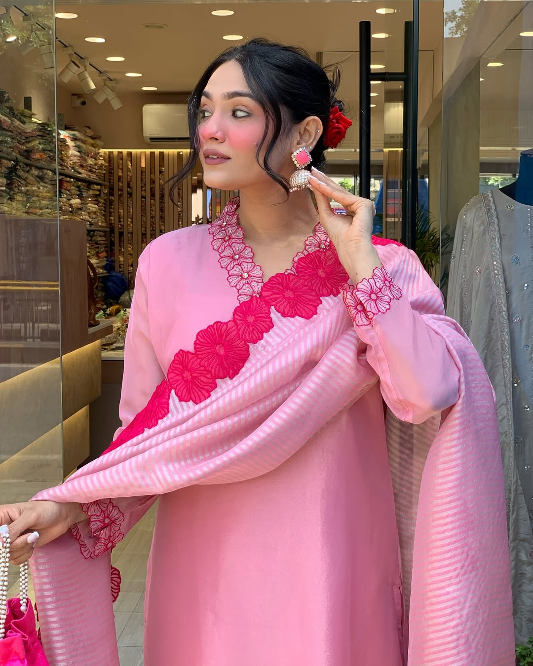 light pink colour indian dress