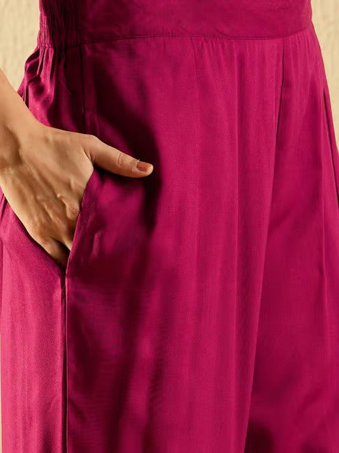 magenta salwar suit