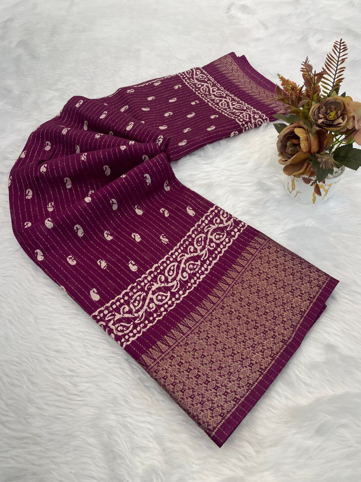 Dola Doby Silk With Reco Zari