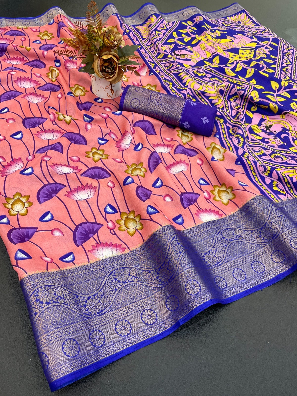 designer dola silk saree is a perfect fusion of timeless elegance