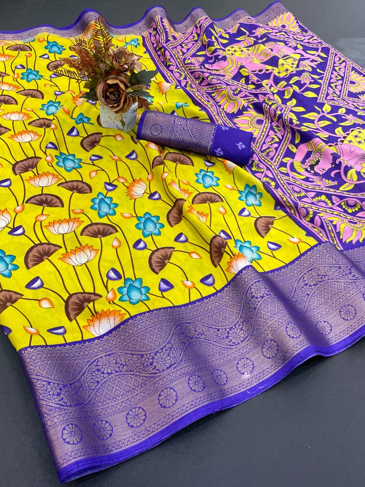 designer dola silk saree is a perfect fusion of timeless elegance