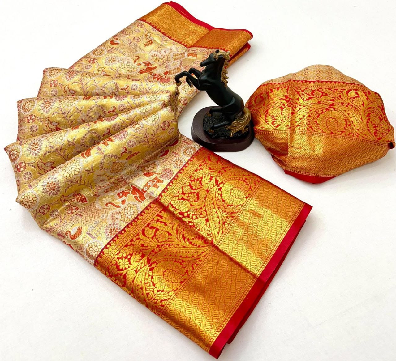 kanchipuram silk bridal saree