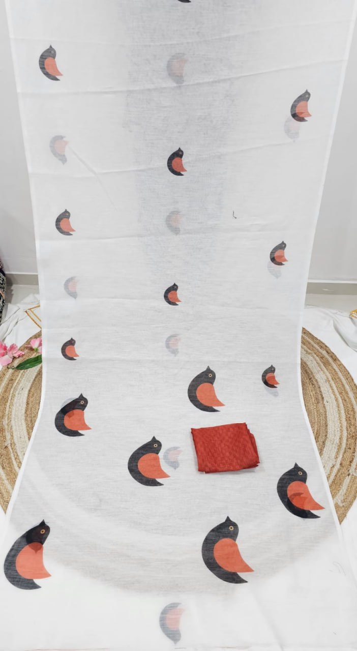 cotton printed saree