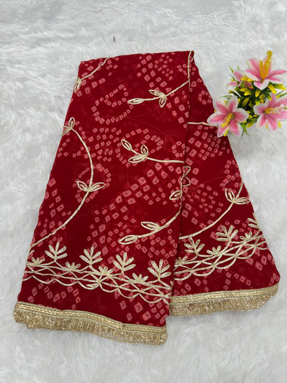 BANDANI Gota Work saree