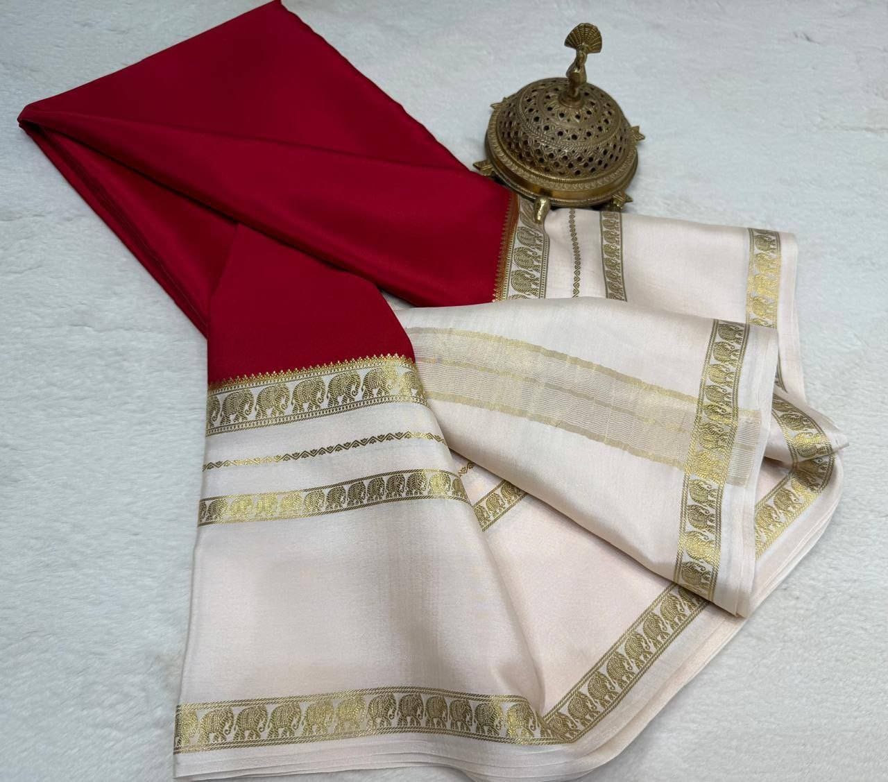 semi Crepe Mysore Silk sarees