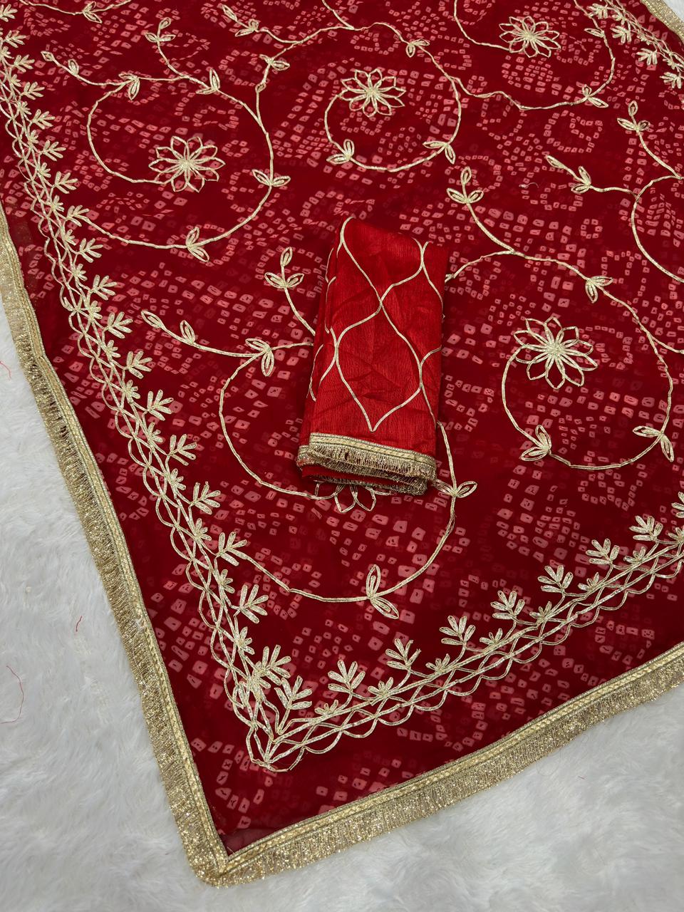 BANDANI Gota Work saree