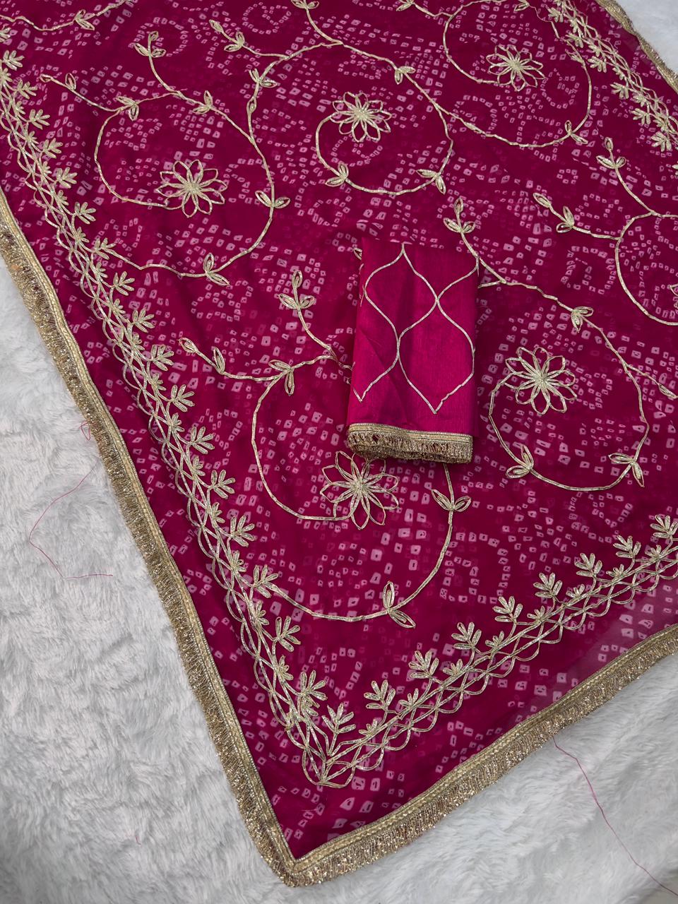 BANDANI Gota Work saree